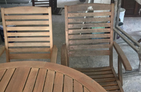 Ahşap Bahçe Mobilyası Cila